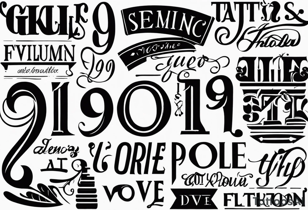 9;99 tattoo idea