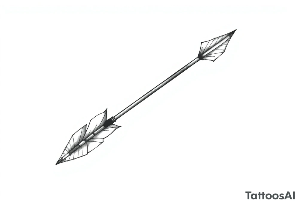 one  arrow that come down tattoo idea