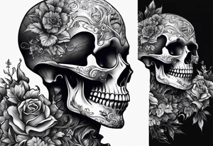 skeleton smoking tattoo idea