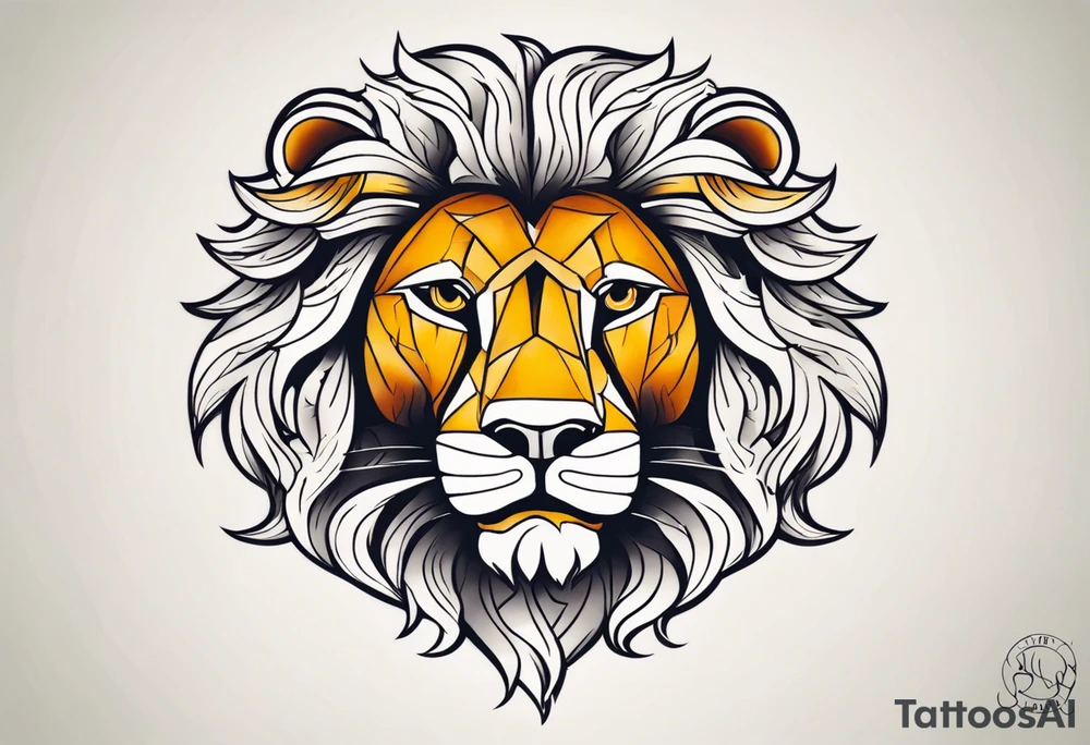 letters j a s t i, inisde of a lion tattoo idea