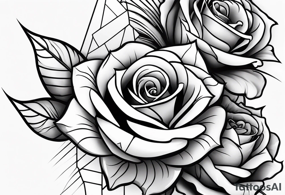 tattoo fool sleeve, old broken gothic home, broken sword, roses tattoo idea