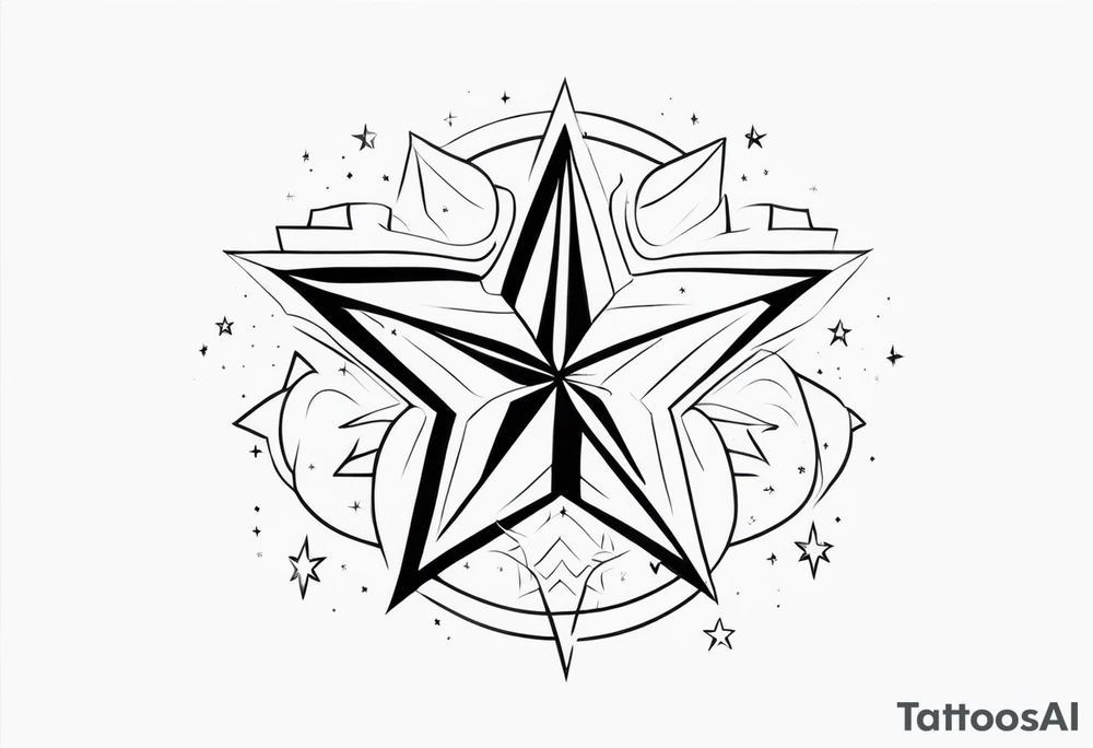 A star in the sky tattoo idea