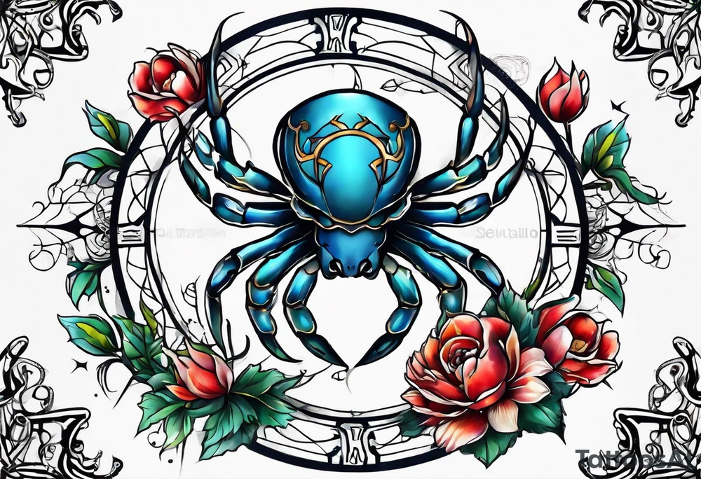 Zodiac cancer tattoo idea