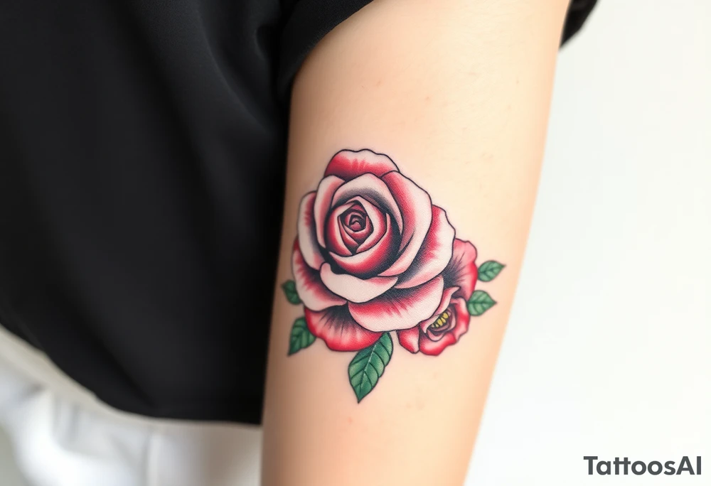 Rose crown tattoo idea