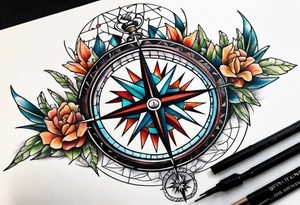 Compass wonderland  dead 
rabbit tattoo idea