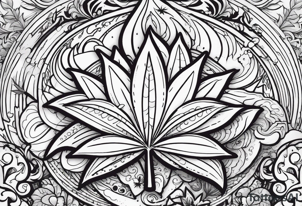 Marijuana and Psychedelic inspired tattoo tattoo idea