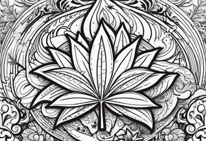 Marijuana and Psychedelic inspired tattoo tattoo idea