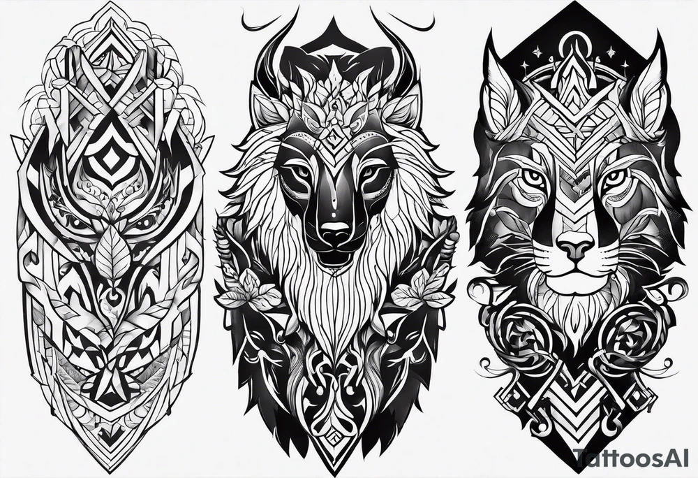 Nordic hunter tattoo idea