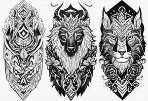 Nordic hunter tattoo idea