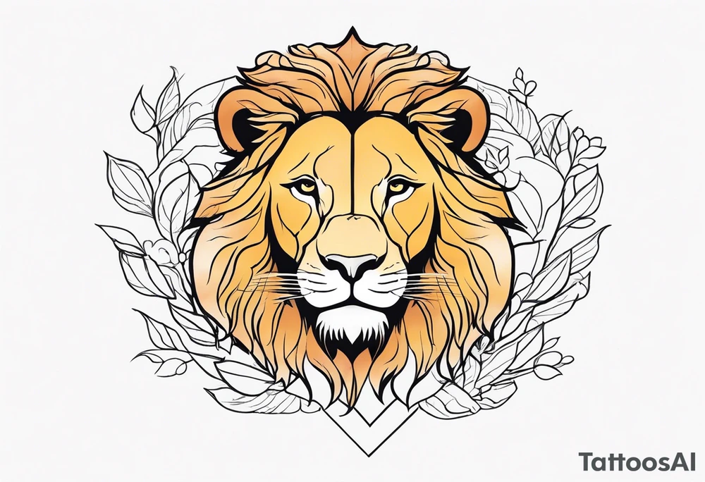 mom of 3 lion pride tattoo idea