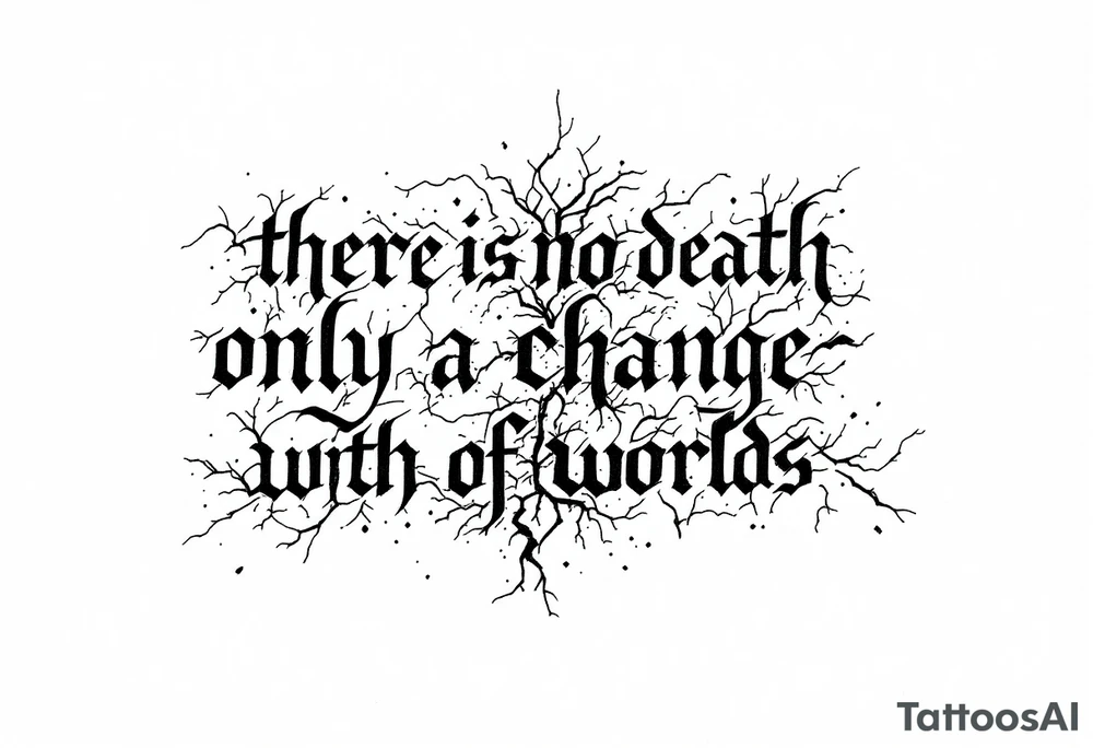 there is no death only a change of worlds lightning and smoke tattoo idea