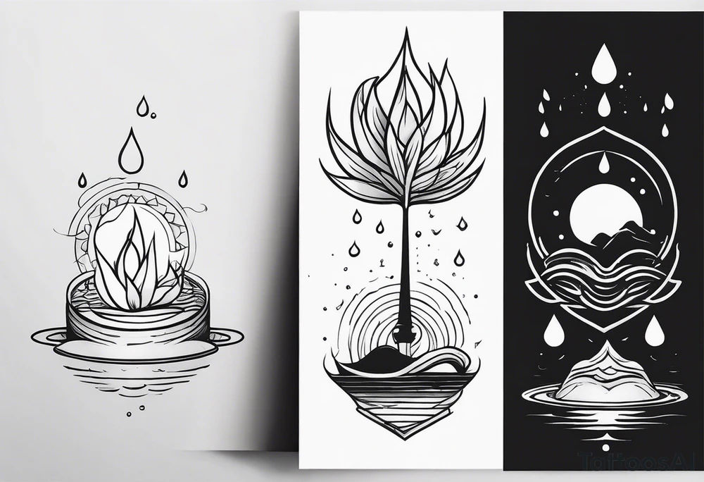 matching 2 separate tattoos . Water related. tattoo idea matching 2 separate tattoos . Water related. tattoo idea