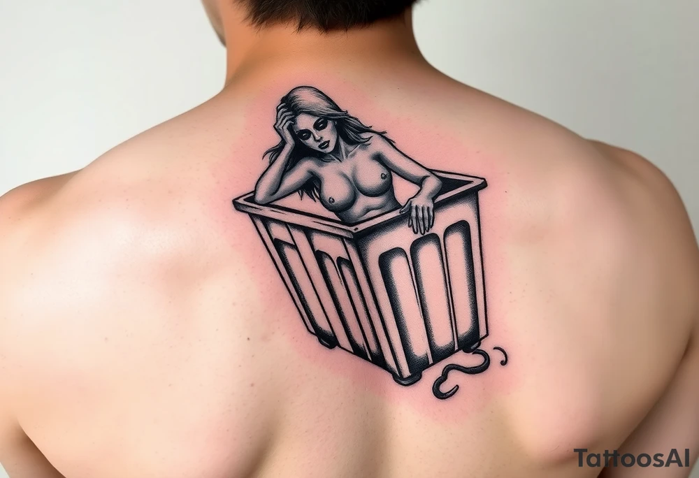 Dead woman in a dumpster tattoo idea