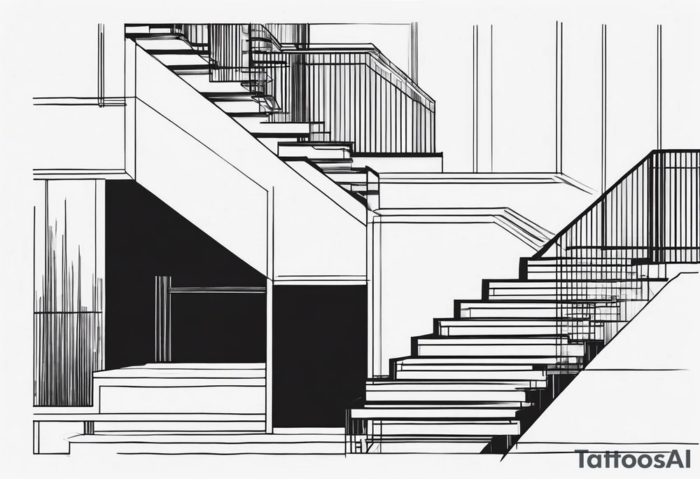Staircase outline ONLY tattoo idea