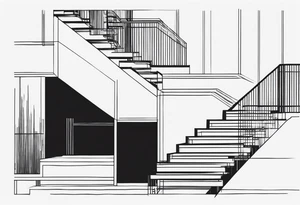 Staircase outline ONLY tattoo idea