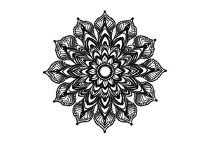 high contrast mandala tattoo idea