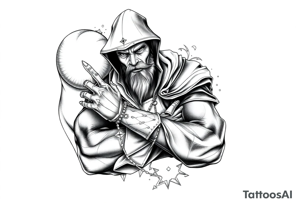 arcane mage, magic tattoo idea