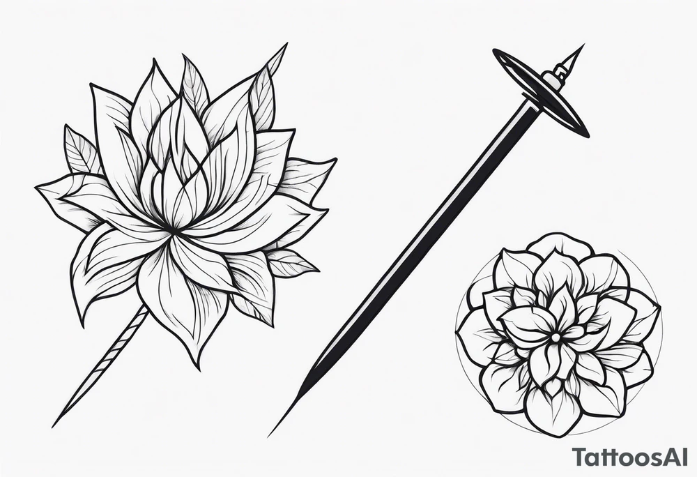 needle and thred tattoo idea
