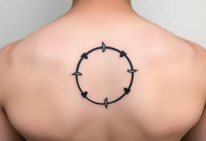 Rewind circle with play pause and stop in the circle tattoo idea