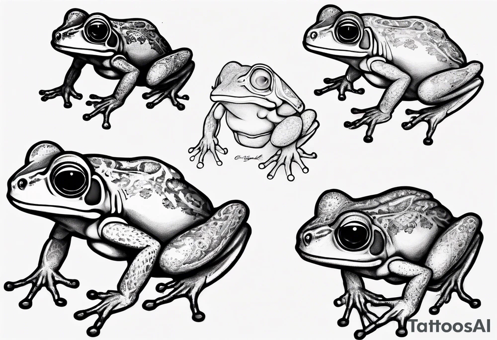 cybersigilism common coqui sitting on flor de maga tattoo idea