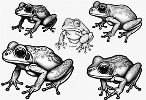 cybersigilism common coqui sitting on flor de maga tattoo idea