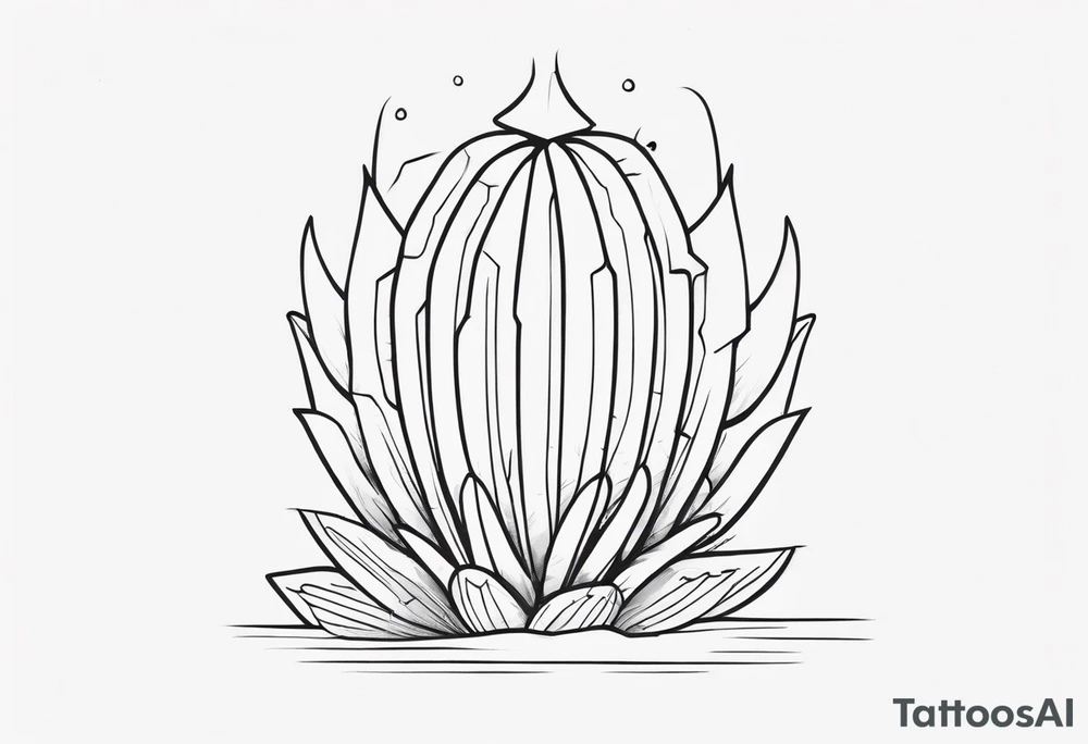 Ghost cactus tattoo idea