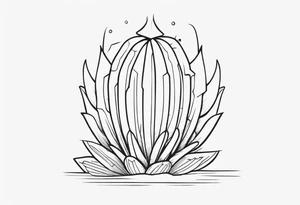 Ghost cactus tattoo idea