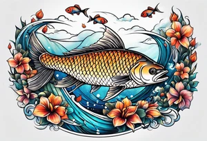 Fish in the sky tattoo idea
