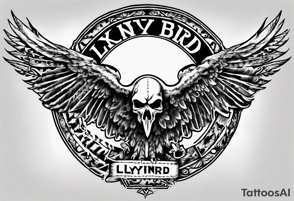 highly detailed free bird
 Lynyrd Skynyrd tattoo idea
