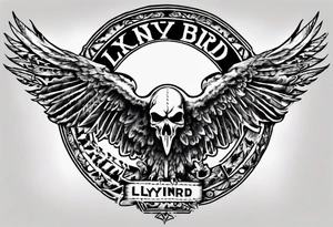highly detailed free bird
 Lynyrd Skynyrd tattoo idea
