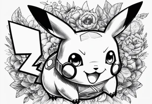 pikachu gameboy tattoo idea