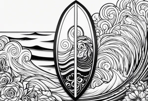 surfboard tattoo idea
