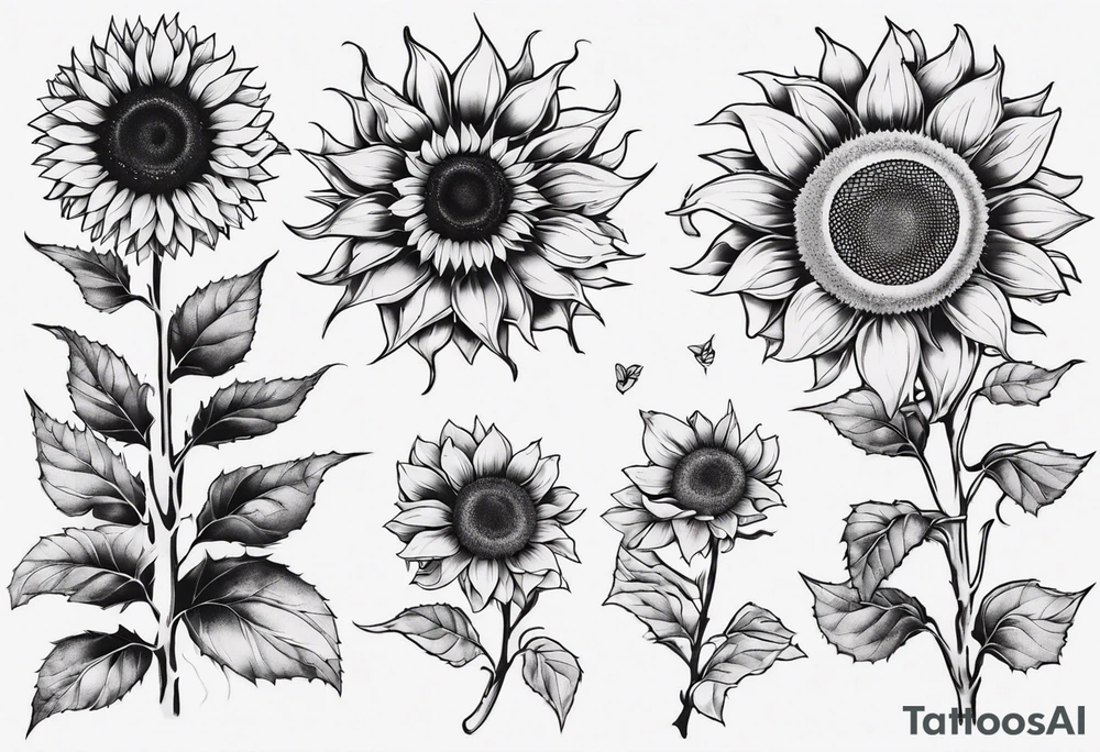 sunflower tattoo idea