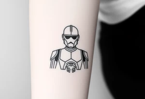 Simple traditional C3po from starwars tattoo idea