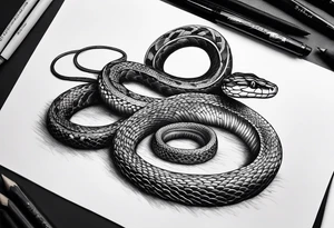 a tattoo of a writhing snake tattoo idea