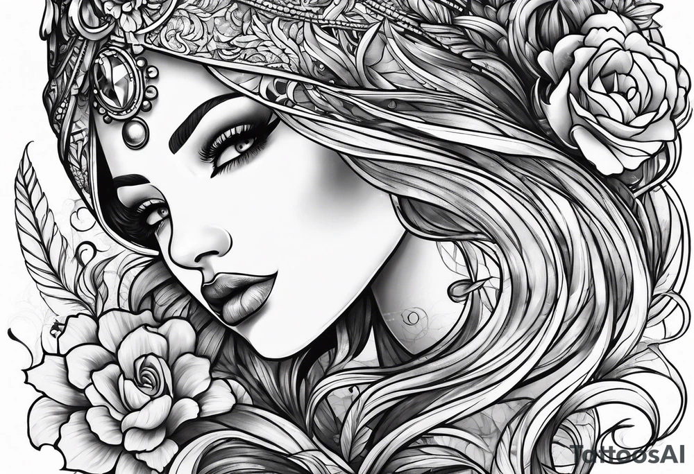 water flowing tattoo idea