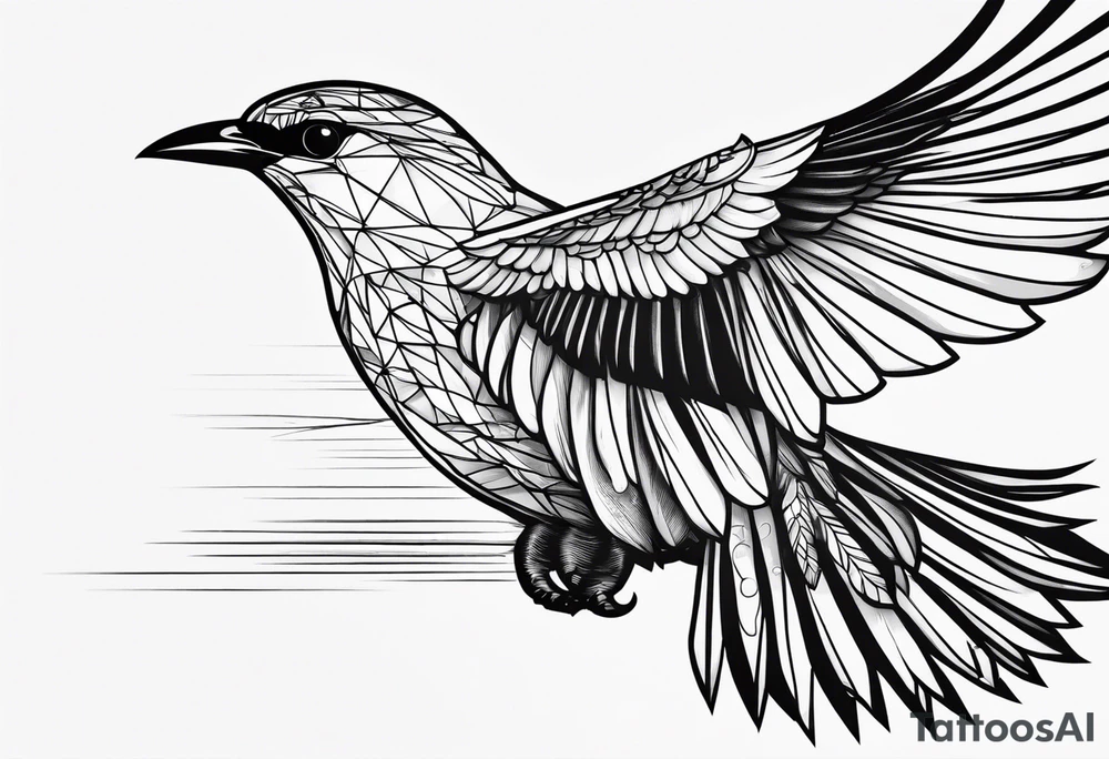 Make a preview of Bird in Flight. tattoo idea