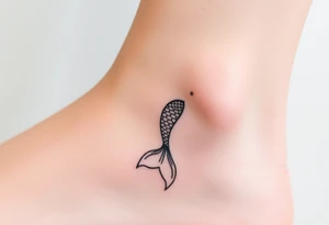 Mermaid tail with crutches tattoo idea