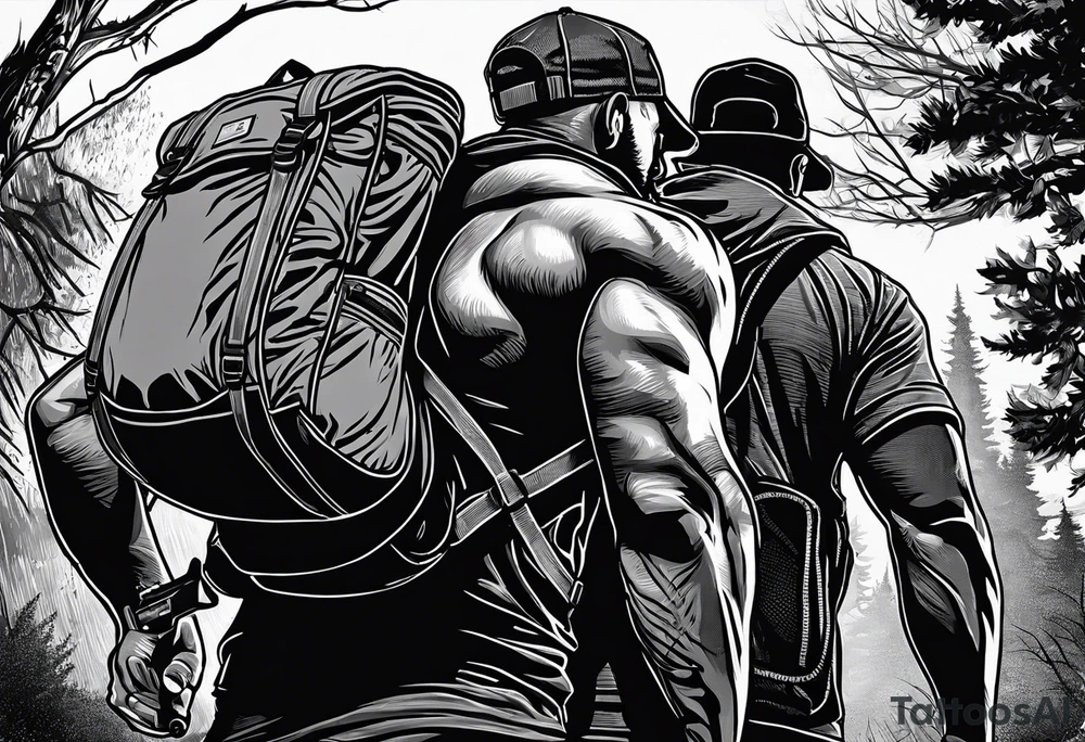 Rucking, brotherhood, shadows, fitness, GrowRuck tattoo idea