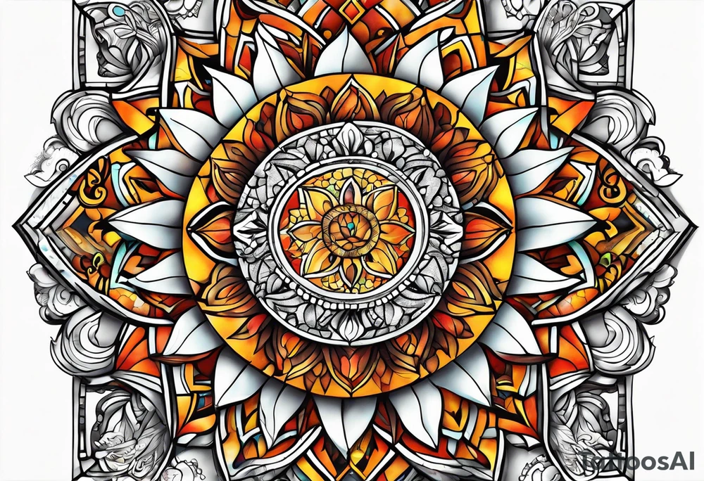 Sun Catcher Mandela tattoo idea