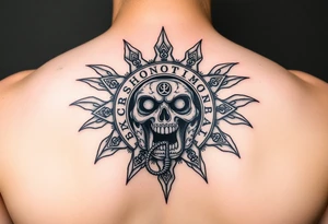 zombie Aztec sun calendar eating 
a zombie gases tattoo idea