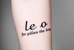 Fancy style "leo" for lion the king birth
 sign tattoo idea