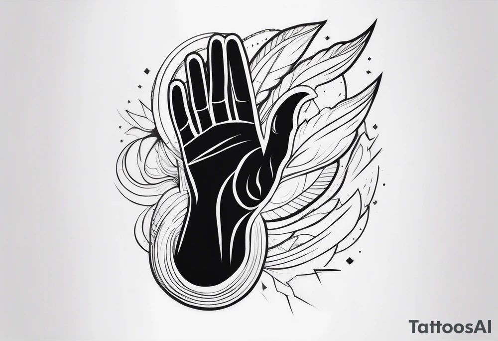 White lightning on hand tattoo idea