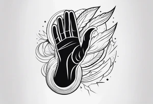 White lightning on hand tattoo idea