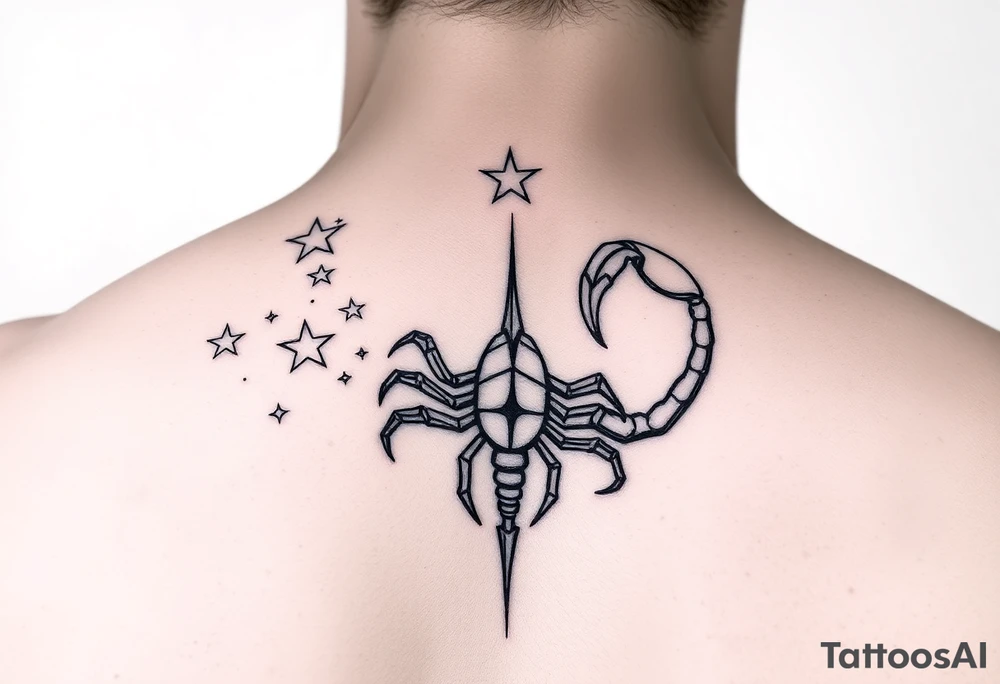 Stars constellation scorpio and cancer tattoo idea