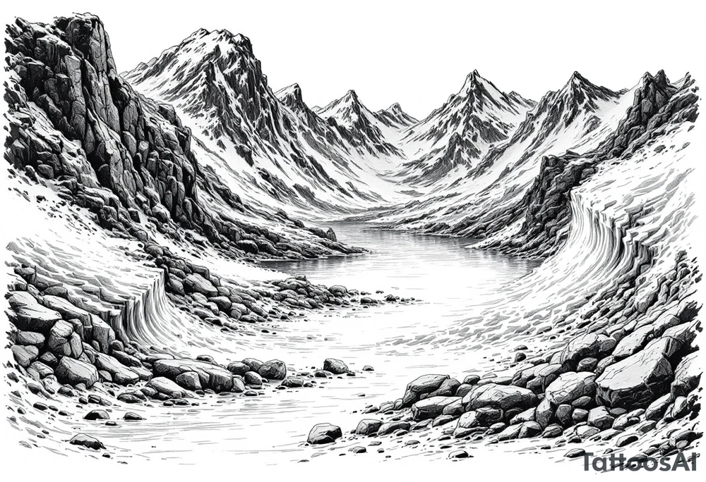 large lake tattoo idea