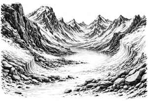 large lake tattoo idea