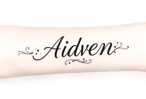The name Aiden with a theme of love tattoo idea