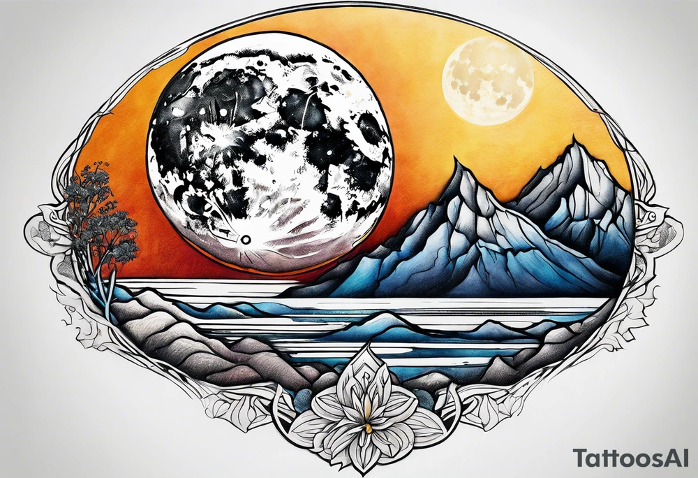 sacred moon tattoo idea