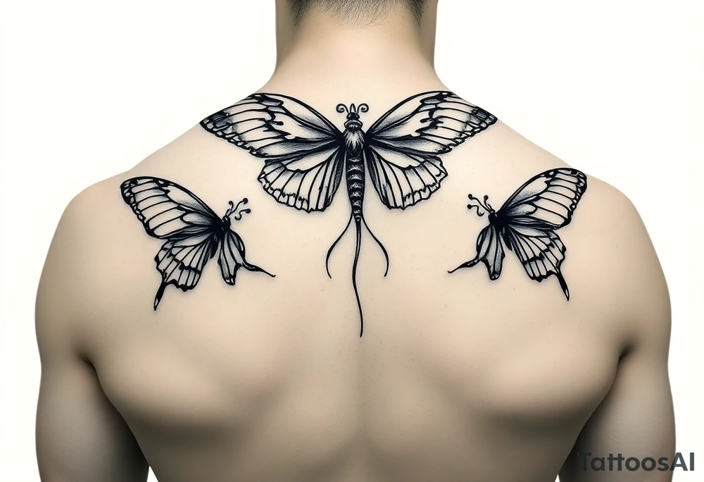 Capricorn female earthy butterflies world money wisdom tattoo idea